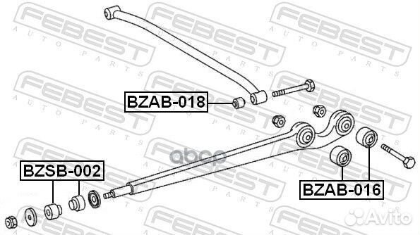 Сайлентблок заднего рычага bzab-016 Febest