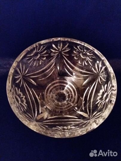 Винтажная хрустальная конфетница СССР