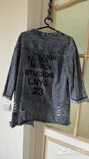 Джинсовка удлиненная