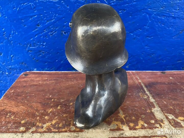 Бюст немецкого солдата бронза,латунь