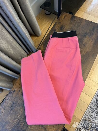 Розовые брюки zara размер s