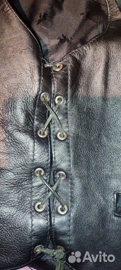 Жилетка женская кожаная, L (44-46)