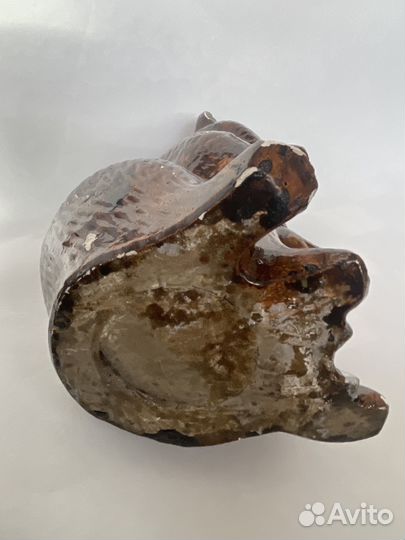 Старинная копилка Медведица с медвежонком 26 см