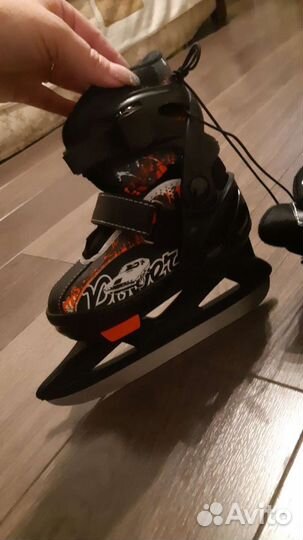 Коньки ледовые раздвижные новые