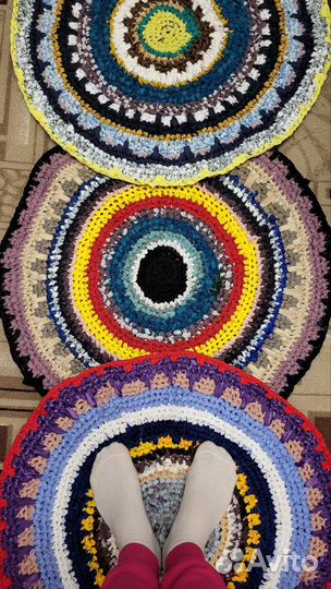 Ковер коврик вязаный