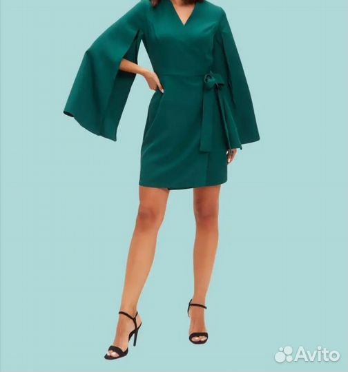 Платье женское, зелёное, на праздник, размер М