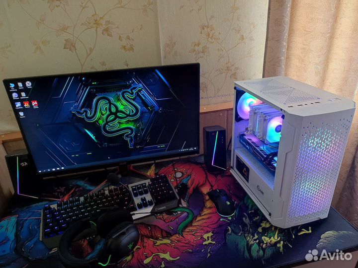 Белый игровой компьютер Intel 12ядер/Ddr4 16gb/Ssd