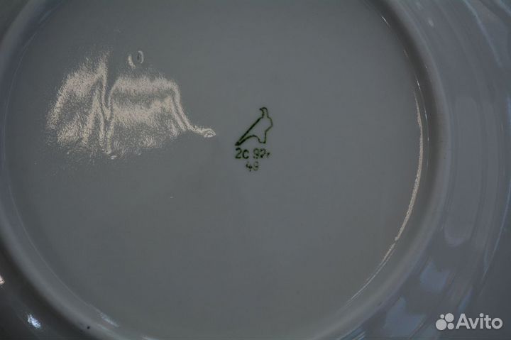 Фарфоровые столовые тарелки 6 шт- дулево (кобальт