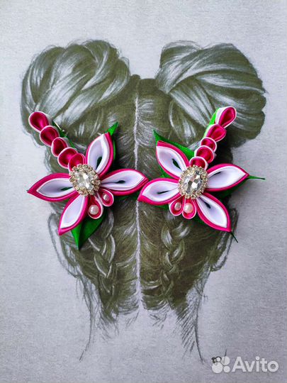 Заколки для волос со стрекозами, ручная работа