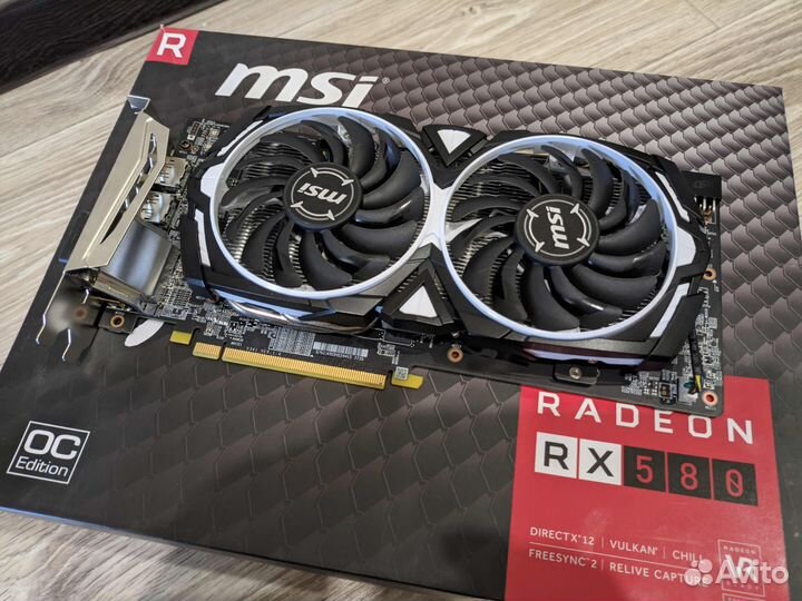 Видеокарта оригинал AMD RX580 8 GB