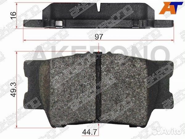 Колодки тормозные задние toyota camry europe/russia