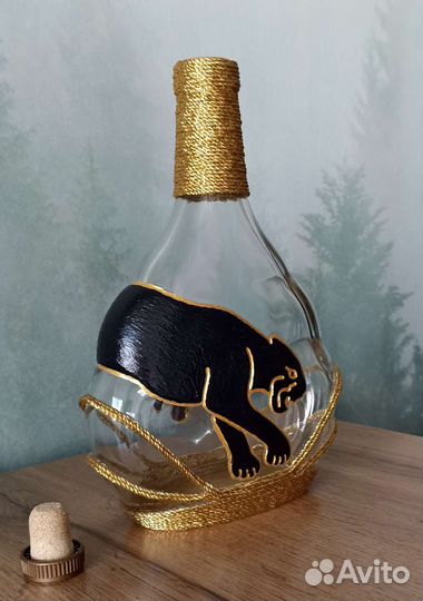 Интерьерная ваза (декорированная бутылка)