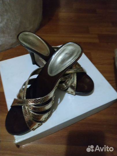 Сабо женские 40 размер золотые