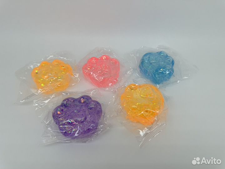 Антистресс гелевый лапка