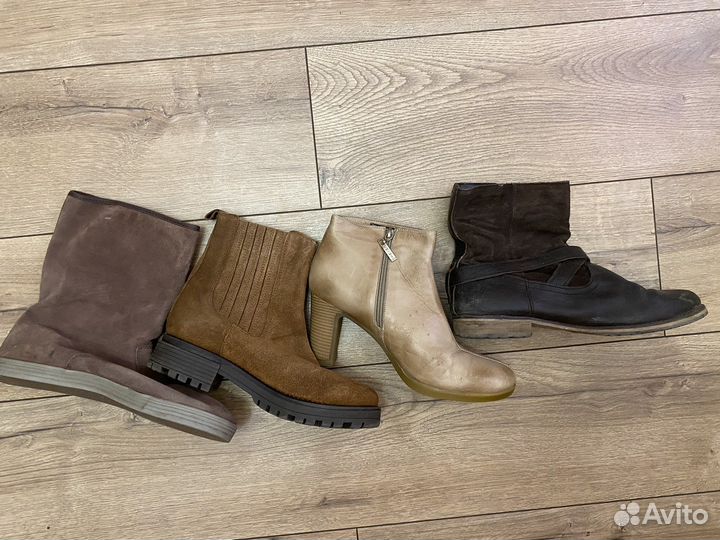Ботинки женские кожаные и замшевые 39-40 размер