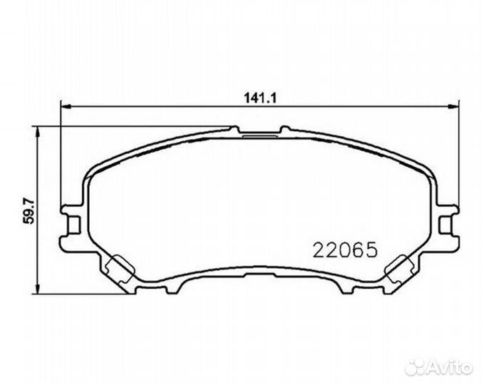 Колодки дисковые передние nissan qashqai 1.6/2.0/1