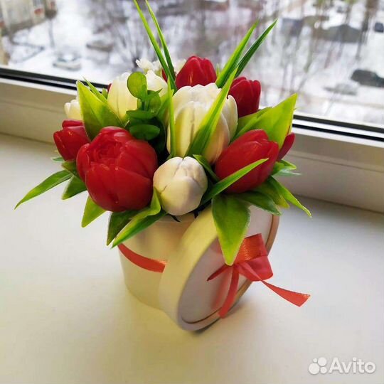 Букет из мыла тюльпаны