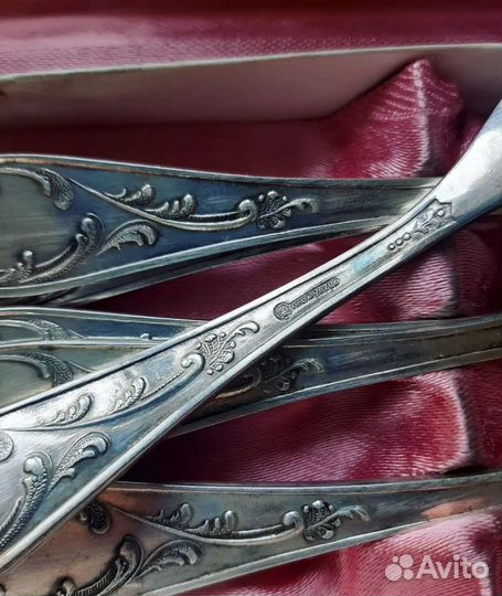 Новые мельхиоровые вилки для рыбы Кольчугино СССР