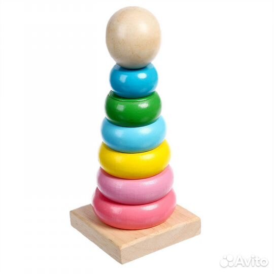 Развивающая игрушка «Пирамидка из дерева»