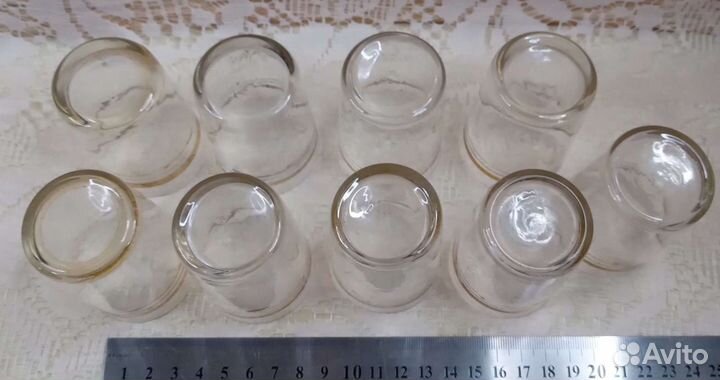 Рюмки, стопки СССР, набор из 9 шт, позолота