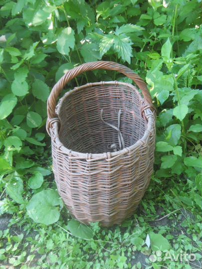 Корзина для грибов плетёная. Винтаж. СССР (70-е г