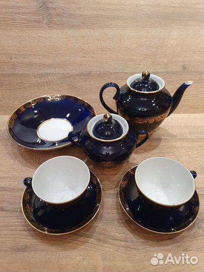 Чайный сервиз кобальт 