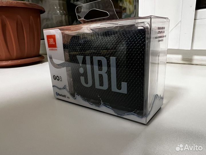 Новая беспроводная колонка JBL GO 3 синяя, с чеком