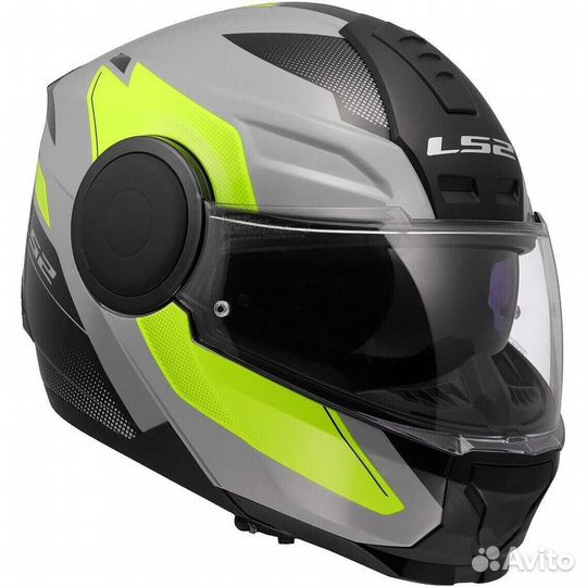 Modular Motorcycle Мотошлем P/J LS2 FF902 scope II duria Grey Fluorescent Yellow