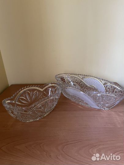 Конфетница салатник ваза хрусталь винтаж СССР