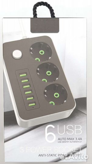Удлинитель электрический с USB зазядкой