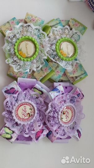 Резинки и зажимы для волос ручной работы