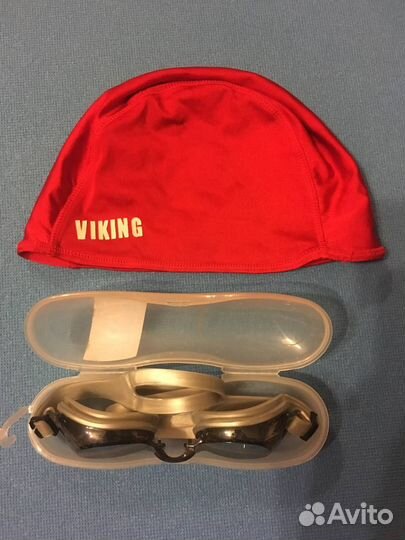 Шапочка для плавания и очки