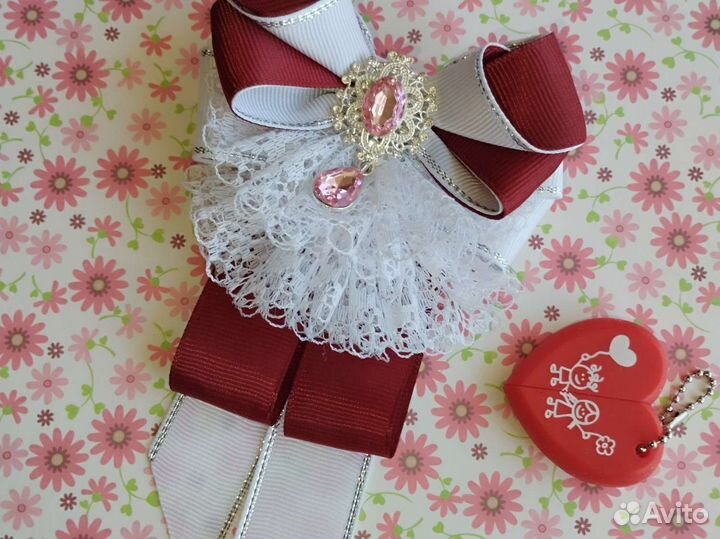 Набор для школы банты+ галстук-брошь