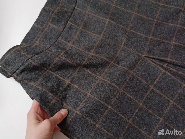 Шерстяная юбка миди в стиле 12storiez 42 клетка