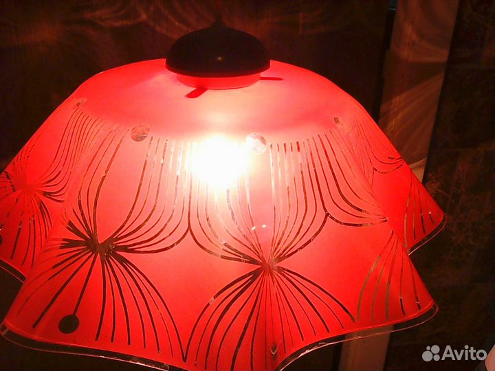 Люстра терракотовая стекло для дачи кухни прихожей