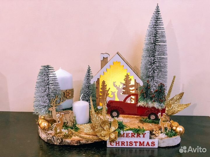 Новогодняя композиция на стол