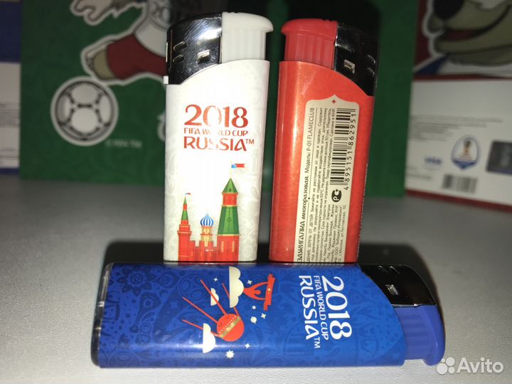 Зажигалка чм Фифа 2018 многоразовая (3 шт)