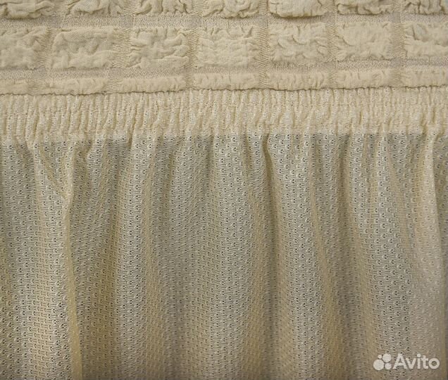 Набор чехлов на диван и кресла с оборкой, Бежевый