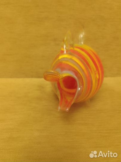 Ваза Рыбка цветное стекло