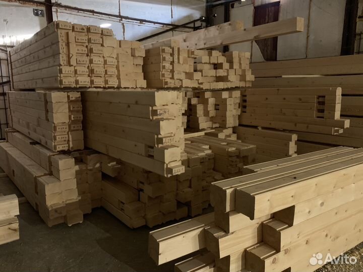 Брус профилированный с чашками