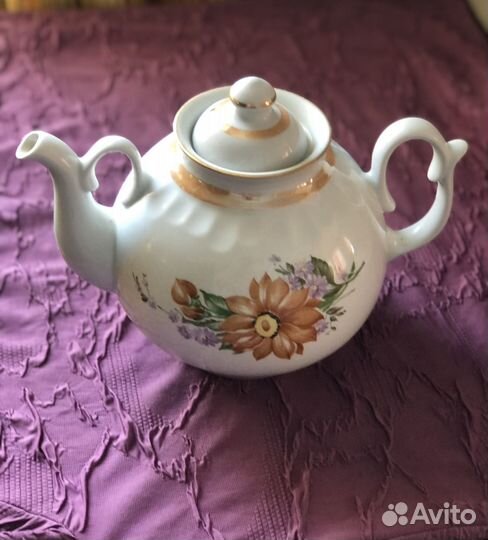 Чайник заварочный фарфоровый большой