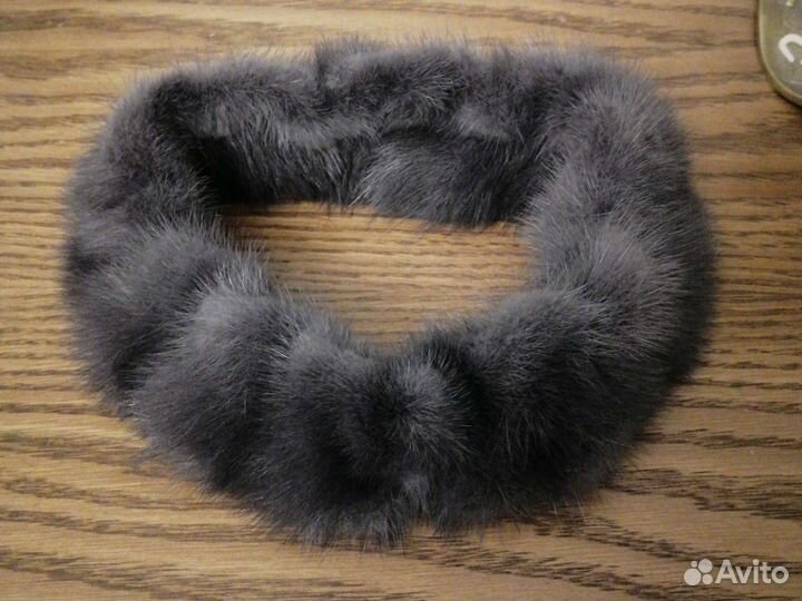 Повязка на голову из норки