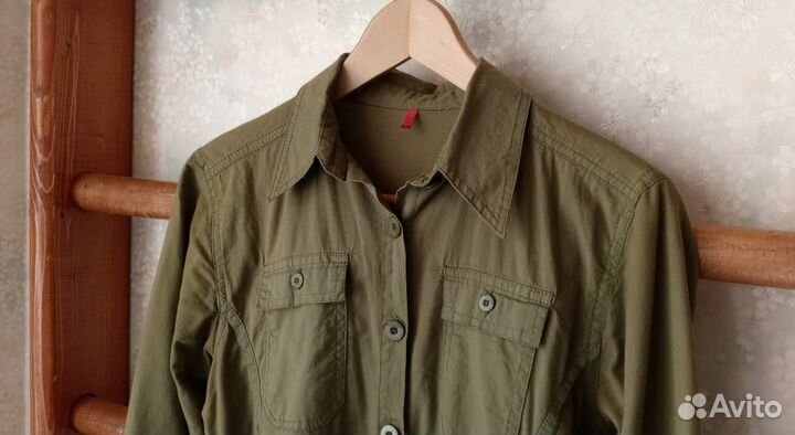 Платье-халат с длинным рукавом (тренч), размер 46