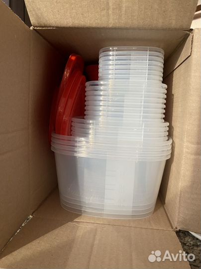 Новый набор пищевых контейнеров с крышкой 30 штук