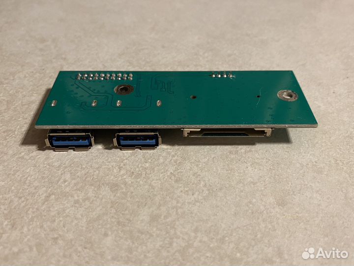 Плата с разьемами USB 3.0 и картридером SD