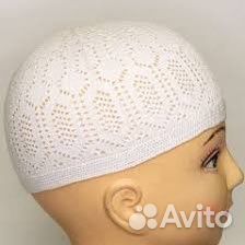 Тюбетейка детская вязаная. Хлопковые пряжи