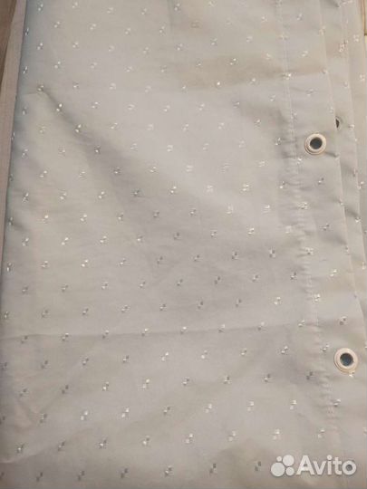 Штора для ванной голубая