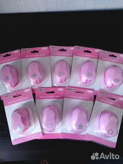 Фигурные дыроколы Decola 9 штук + наклейки