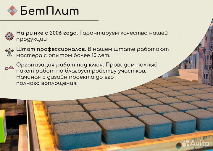 Тротуарная плитка 8 кирпичей