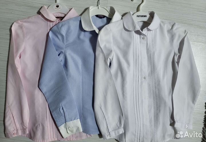 Рубашка школьная(3 шт. 128см)